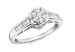 18ct White Gold 0.50ct Diamond Invisible Set Ring