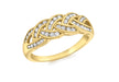 18ct Yellow Gold 0.50ct Diamond Channel Set Plait Ring