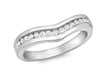 18ct White Gold 0.25ct Diamond Channel Set Wishbone Ring 