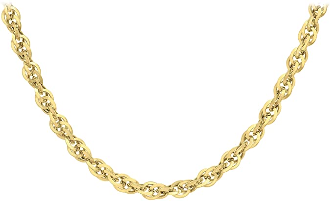 9ct Yellow Gold 100 Diamond Cut Prince of Wales Chain