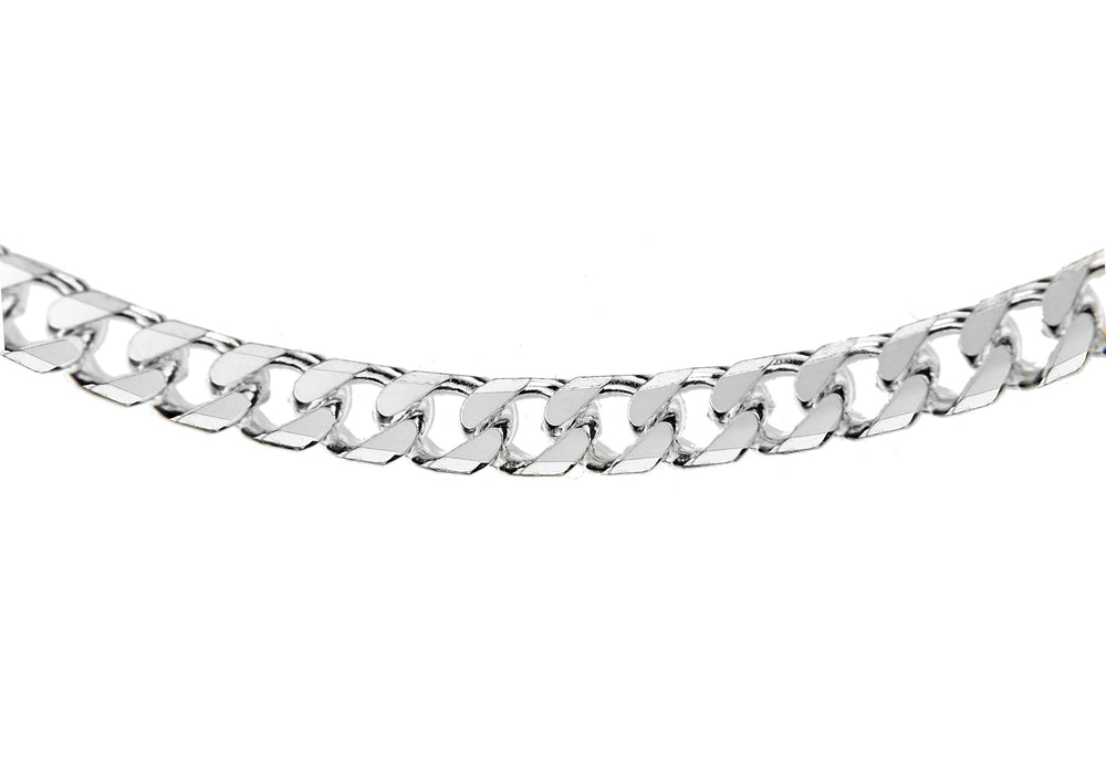 Sterling Silver 130 Diamond Cut Panza Curb Chain 46m/18"9