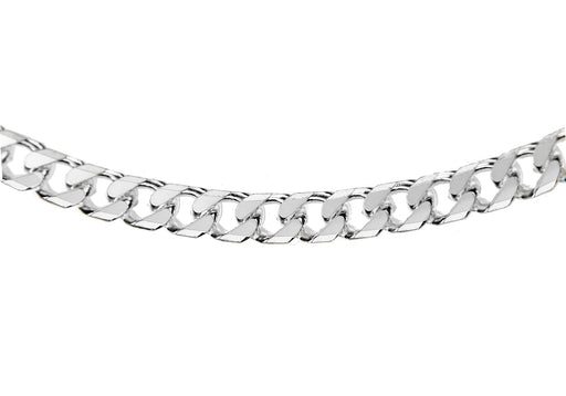 Sterling Silver 130 Diamond Cut Panza Curb Chain 46m/18"9