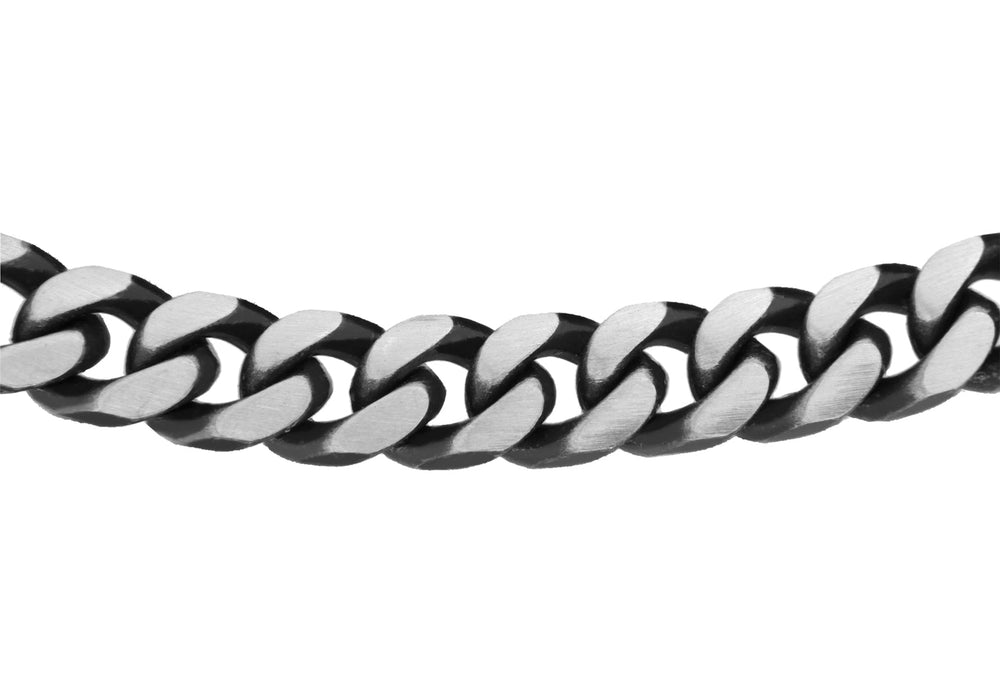 Sterling Silver 220 Oxidised Curb Chain