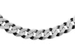 Sterling Silver 190 Oxidised  Flat Curb Chain 46m/18"9