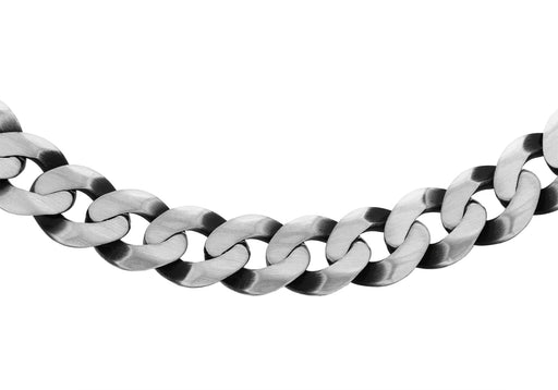 Sterling Silver 190 Oxidised  Flat Curb Chain 46m/18"9