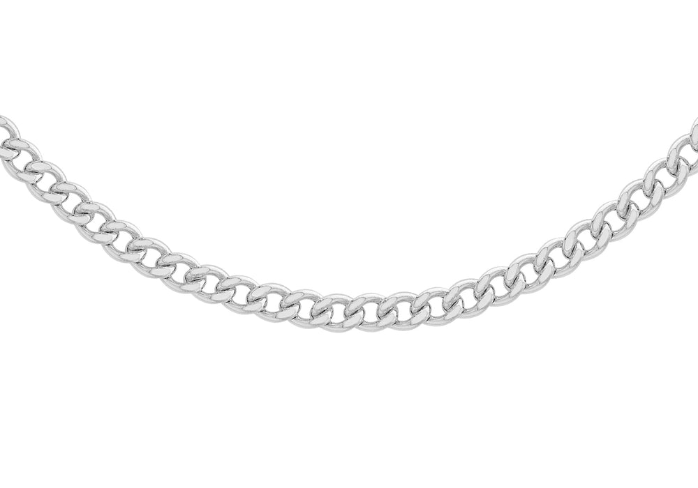 Sterling Silver 140 Flat Oval Curb Chain 51m/20"9