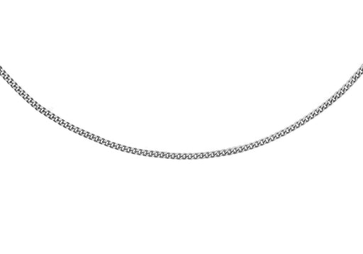 Sterling Silver 25 Rhodium Plated Panza Curb Chain 46m/18"9