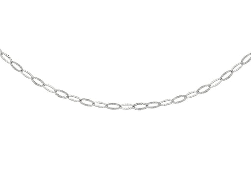 Sterling Silver Diamond Cut Flat Oval Belcher  Chain 46m/18"9