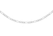 Sterling Silver 80 Diamond Cut Figaro Chain 41m/16"9