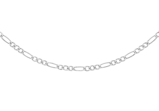 Sterling Silver 80 Diamond Cut Figaro Chain 41m/16"9