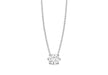 Sterling Silver White Zirconia  Set Box Chain Pendant