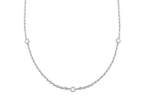 Sterling Silver Fancy Twist Beads Necklace Chain 