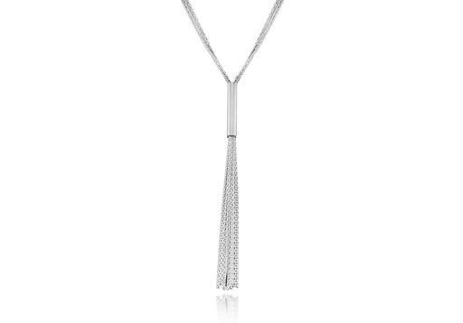 Sterling Silver 7 Strand Tassel Necklace  46m/18"9
