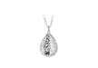 Sterling Silver Filigree Teardrop Pendant on Adjustable Chain Necklace  51m/20" - 61m/24"9