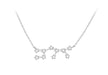 Sterling Silver Rhodium Plated Zirconia Set Sagittarius Star Constellation  Necklace