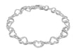 Sterling Silver Heart Link Bracelet 15m/6"9