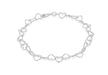 Sterling Silver Open-Heart Link Bracelet 19m/7.5"9