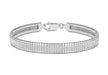 Sterling Silver Textured Flat Omega Bracelet 19m/7.5"9