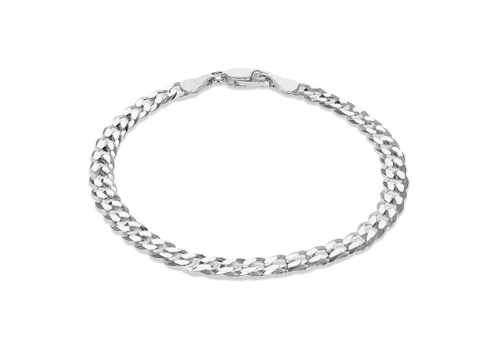 Sterling Silver 120 Flat Curb Bracelet 19m/7.5"9