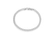 Sterling Silver Square Diamond Cut Curb Bracelet 19m/7.5"9