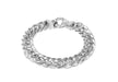 Sterling Silver Rhodium Plated Double Curb Chain Bracelet 20m/8"9