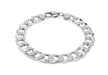 Sterling Silver 280 Flat Square Link Curb Bracelet 21.5m/8.5"9