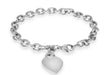 Sterling Silver Heart Charm 6.5mm Belcher  Bracelet 19m/7.5"9