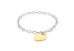 Sterling Silver Heart Lok Belcher  Bracelet