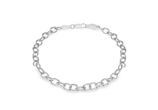 Sterling Silver 4.6mm Oval Belcher  Bracelet 19m/7.5"9