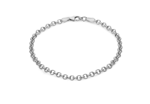 Sterling Silver Rhodium Plated 4.5mm Belcher  Bracelet 19m/7.5"9