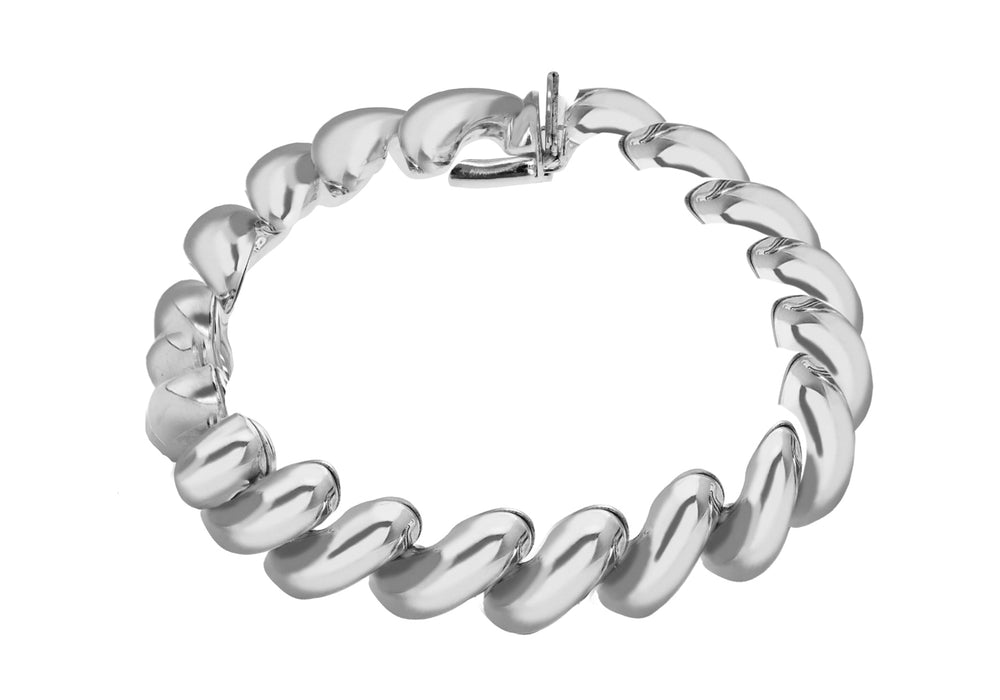 Sterling Silver 10.7mm San Marco Bracelet 19m/7.5"9