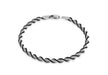 Sterling Silver Oxidised  4mm Twisted Herringbone Bracelet 19m/7.5"9