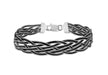 Sterling Silver Oxidised  6-Strand Herringbone Bracelet 19m/7.5"9