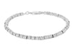 Sterling Silver Hammered Barrel Bead Bracelet 19m/7.5"9