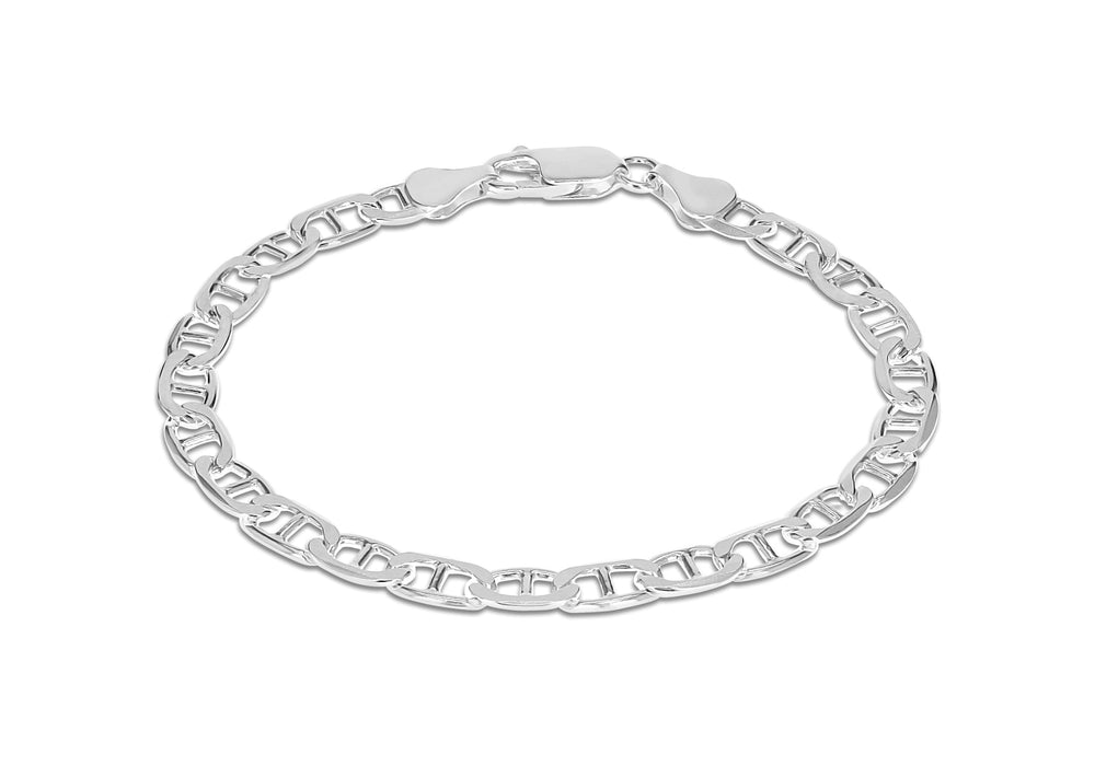 Sterling Silver Flat Rambo Bracelet 18m/7"9