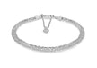 Sterling Silver 3-Strand Tocalle Chain Bracelet With Safety Chain 19m/7.5"9