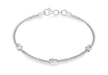 Sterling Silver 2-Strand Fish Bead Bracelet 19m/7.5"9