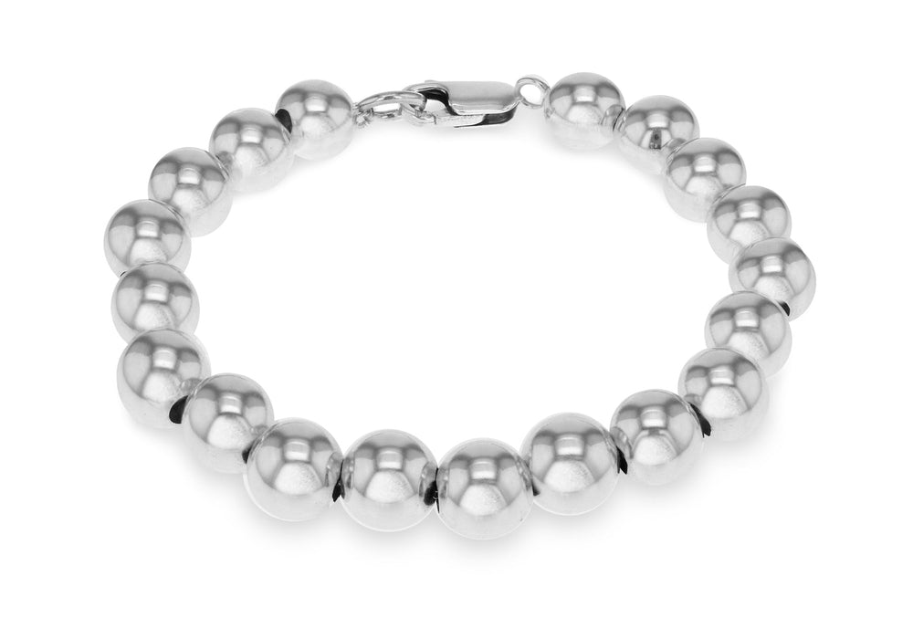 Sterling Silver 10mm Ball Bracelet 20m/8"9