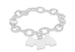 Sterling Silver Sottish Terrier Charm Belcher  Chain Bracelet 19m/7.5"9