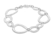 Sterling Silver Organic Oval Link Adjustable Bracelet