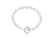 Sterling Silver Ball T-Bar Bracelet 19m/7.5"9