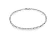 Sterling Silver Round Edge ube Beads Bracelet 19m/7.5"9