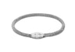 Sterling Silver Rhodium Plated Sparkle Magnetic  Bracelet 19m/7.5"9