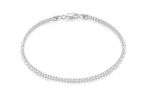 Sterling Silver 250 Poporn Chain Bracelet 19m/7.5"9