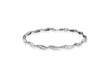 Sterling Silver Rhodium Plated Diamond Twist Link Bracelet 19.5m/7.75"9