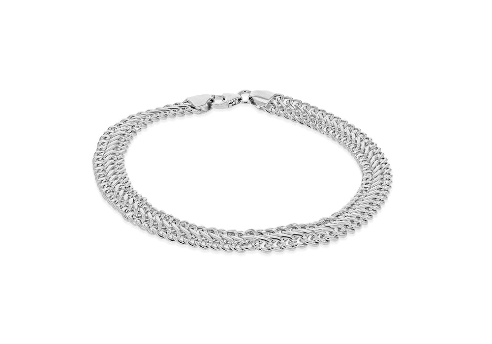 Sterling Silver 6mm 'Figure 8' Curb Bracelet 19m/7.5"9