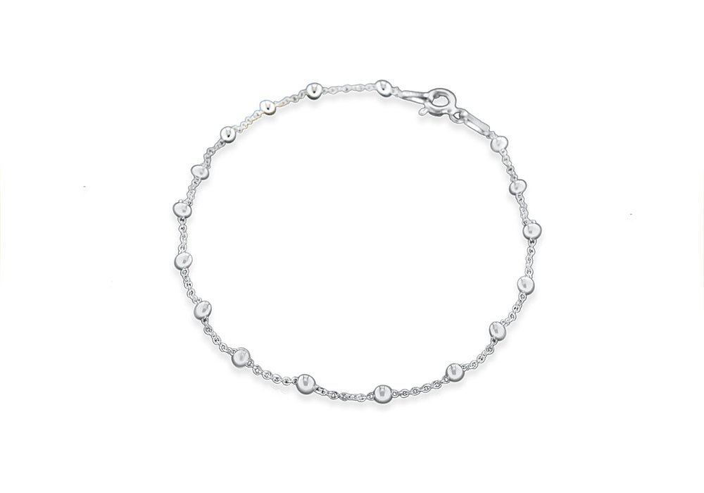 Sterling Silver Ball Bracelet 18m/7"9