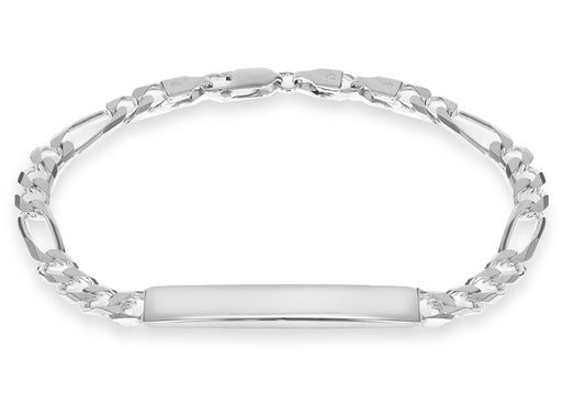 Sterling Silver ID 5.6mm Figaro Bracelet 20m/8"9