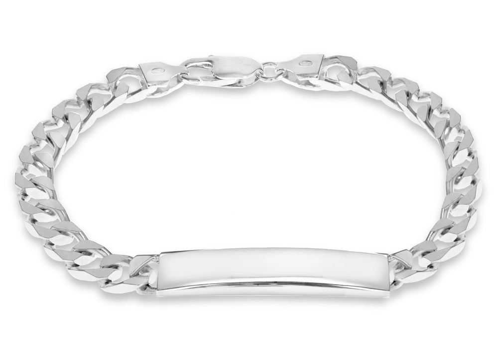 Sterling Silver ID 6.4mm Square Curb Bracelet 20m/8"9