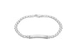 Sterling Silver 6.2mm x 23.6mm ID 4mm Flat Curb Bracelet 18m/7"9